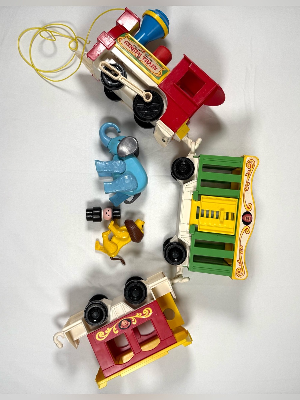 VINTAGE FISHER-PRICE Circus Train 991 Little People Play Family 1970s Animals